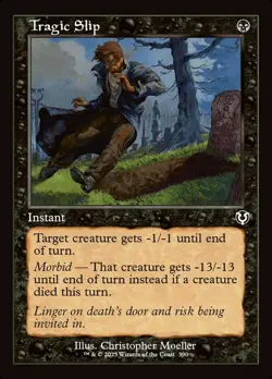 1 x Tragic Slip - Foil - Retro Frame - Innistrad Remastered - NM-Mint - MTG - Image 1