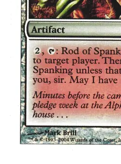 Magic The Gathering MTG - Unhinged UNH 2004 - #127 Rod of Spanking NM FOIL x1 - Image 4
