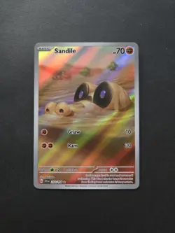 Pokemon TCG Sandile 216/198 Scarlet & Violet Base Set Holo Illustration Rare - Image 1