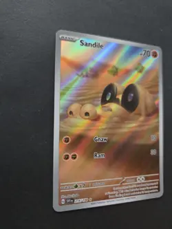 Pokemon TCG Sandile 216/198 Scarlet & Violet Base Set Holo Illustration Rare - Image 4