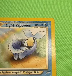 Pokemon TCG Light Vaporeon Regular 52/105 MP Condition - Image 3