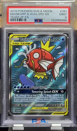 Pokemon - Magikarp & Wailord GX 161/181 Alternate Art Team Up PSA 9 - Image 1