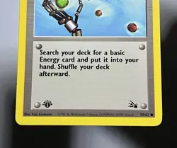 Energy Search 59/62 (MP) 1st Edition Common Fossil Set 1996 WOTC Pokemon Card - Image 4