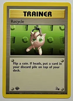 Recycle 61/62 (LP) 1st Edition Common Fossil Set 1996 WOTC Pokemon Card - Image 1