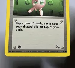 Recycle 61/62 (LP) 1st Edition Common Fossil Set 1996 WOTC Pokemon Card - Image 4