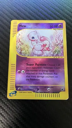 The product is a rare 2002 Pokemon Expedition Mew card with a Reverse Holo. - Image 1