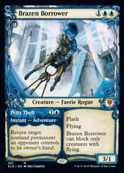 Brazen Borrower (Showcase) -Foil Near Mint MTG Throne of Eldraine - Image 1
