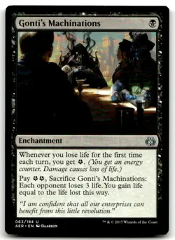 MTG Gonti's Machinations U Aether Revolt 63 LP - Image 1