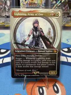 Lightning, Army of One (0320) (Borderless) Final Fantasy Regular (FIN), MTG NM - Image 1