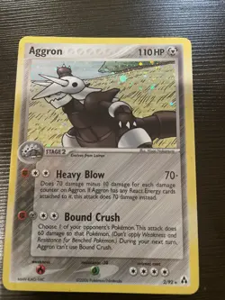 Aggron 2/92 EX Legend Maker HOLO RARE Pokemon NM - Image 1
