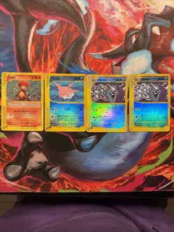 Pokemon TCG Expedition 2002 HOLOS/REVERSE HOLOS Lot Magby, Corsola, Clotster x2 - Image 1