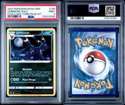 2021 Pokemon Swsh Black Star Promo #129 Umbreon-Holo PSA 9 Mint - Image 3