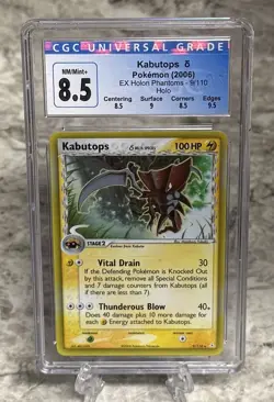 Pokemon EX Holon Phantoms Holo Kabutops Delta Species 9/110 CGC 8.5 NM/MINT+ - Image 1