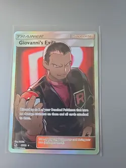 Giovanni's Exile - 67/68 - Pokemon Hidden Fates Full Art Trainer Rare Card NM - Image 1