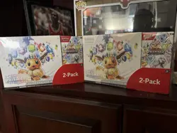 2- Pokemon Prismatic Evolutions Costco 2-Pack Trainer Box with Booster Bundle - Image 1