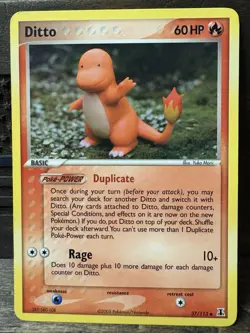 Pokemon TCG Ditto 61/113 EX Delta Species Common Non-Holo NM/LP - Image 1