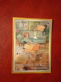 Pokemon TCG Ralts Holo Rare Illustration Card 211/198 - Image 1