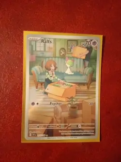 Pokemon TCG Ralts Holo Rare Illustration Card 211/198 - Image 2
