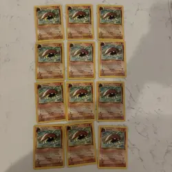 Pokemon Kabuto 50/62 Fossil Unlimited Lot of (12) Cards *LP/NEAR MINT* - Image 1