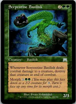 Serpentine Basilisk Magic The Gathering Onslaught Card Light Play X1 - Image 1