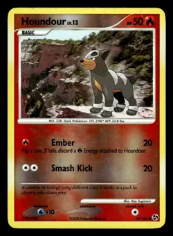 Houndour 69/106 Reverse Holo Great Encounters Pokemon Card - 2 - Image 1