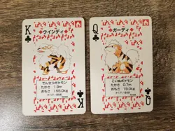 POKEMON Growlithe Arcanine playing cards Poker CHARIZARD SET 1996 - Image 2
