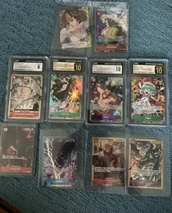 One Piece Lot Includes Alt Arts, Graded Cards, Sr, Leaders, And Bulk - Image 1