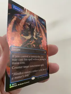 MTG Fierce Guardianship (0694) CMM *Foil* Borderless Frame Break NM/MT Comb Ship - Image 5