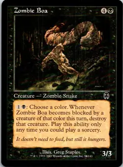Zombie Boa Magic The Gathering Apocalypse Near Mint - Image 1