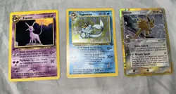 Pokemon Vintage Eeveelutions Lot Of Three - Heavy Played To Damaged! - Image 1