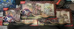 LOT OF 3 Pokemon Paldean Fates Great Tusk + Iron Threads EX Premium Collection - Image 1