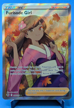 Furisode Girl 190/195 Pokemon TCG 2022 Secret Rare Holo Silver Tempest Near Mint - Image 1