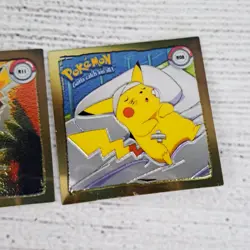 1999 Pokemon Artbox Squirtle Squad R06 & Pikachu R08 R11 Gold Holo Sticker - Image 5