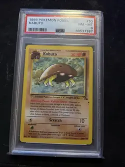 1999 POKEMON FOSSIL 1ST EDITION#50 KABUTO PSA 8 - RARE CARD - 50/62 VINTAGE - Image 1