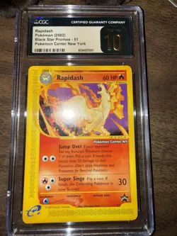 Pokemon TCG Rapidash Black Star Promo Card #51 Pokemon Center NY CGC 10 Pristine - Image 3