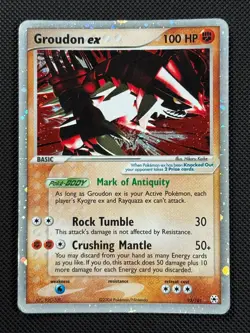 Pokemon Cards Groudon ex 93/101 Hidden Legends Holo Rare EX MP - Image 1