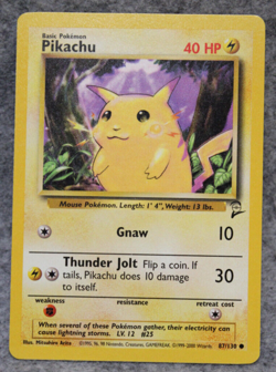 Pokemon TCG Pikachu Base Set 2 Common Card 87/130 LP - Image 1