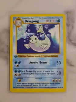 Dewgong 25/102 1st Edition Shadowless Base Set First Ed Pokemon Card Vintage PL - Image 1