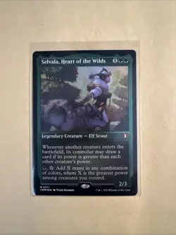 MTG Selvala, Heart of the Wilds CMM 0571 M NM FOIL Etched - Image 2