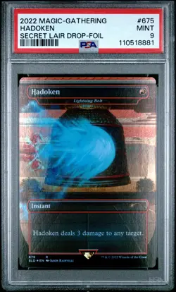 2022 MTG SECRET LAIR DROP FOIL #675 HADOKEN PSA 9 - Image 1