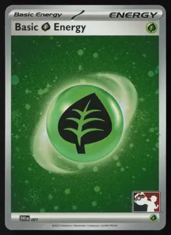 Pokemon Basic Grass Energy - (Cosmos Holo) 001 Prize Pack Series Cards - NM - Image 1