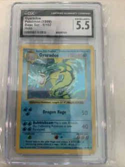 Pokemon TCG - Gyarados Holo - Shadowless Base Set-6/102-CGC-5.5 Excellent +♨♨3 - Image 1