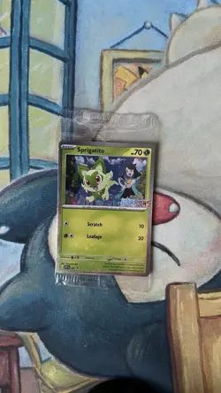 Pokemon TCG Sprigatito Pokemon Horizons Stamp SVP 191 Promo Sealed - Image 1