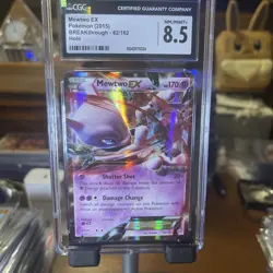 2015 Pokemon XY Breakthrough #62 Mewtwo EX PSA 8.5 GEM MINT - Image 1