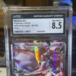 2015 Pokemon XY Breakthrough #62 Mewtwo EX PSA 8.5 GEM MINT - Image 3