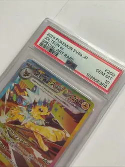 PSA 10 GEM MINT Jolteon ex SAR 209/187 SV8a Terastal Festival Pokemon Japanese - Image 3