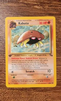 Kabuto #50/62 Pokemon TCG Fossil 1st Edition WOTC 👑📈🔥 - Image 1