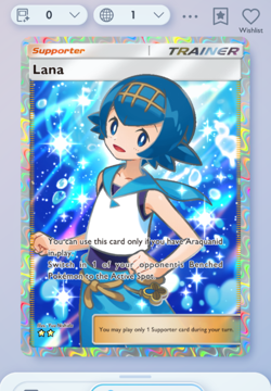 Pokemon TCG POCKET - Lana Full Art 2?, Celestial Guardians, English - Image 1