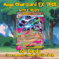 Stylized Mega Charizard TCG Deck | Competitive Tournament Ready | Pokemon Decks - Image 1