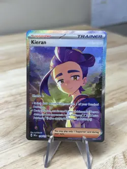 Pokemon TCG Prismatic Evolutions Kieran SIR 174/131 NM Special Illustration Rare - Image 1